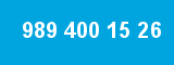 989 400 15 26